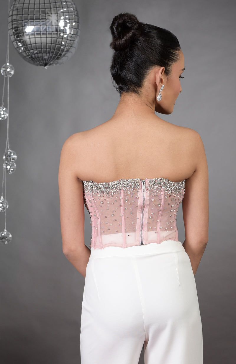 Women beautiful form-fitting lace-up Corset Belt Pink