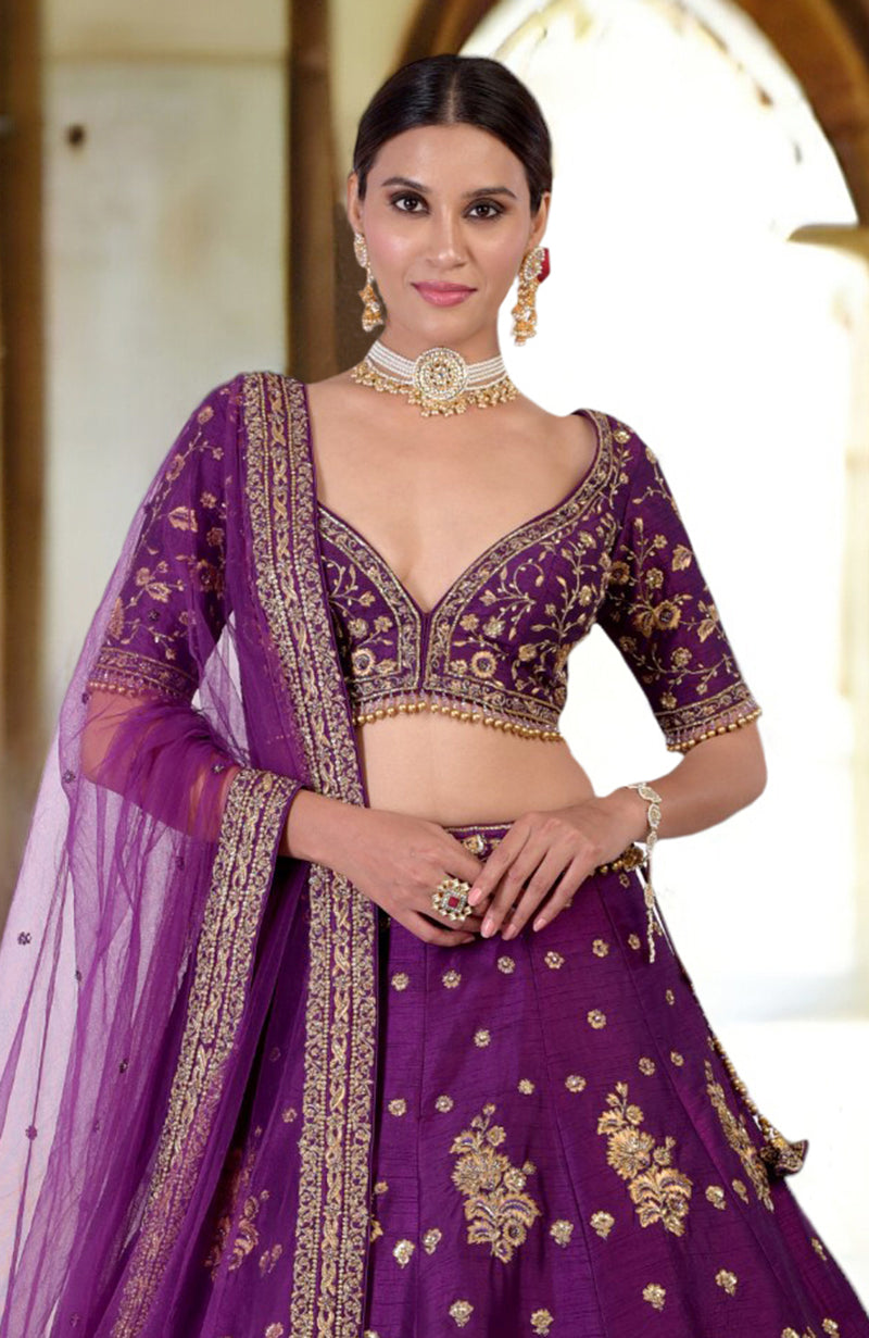 This Much & More Plum Lehenga Set