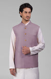 Peach Pure Raw Silk Waistcoat Bandi Jacket