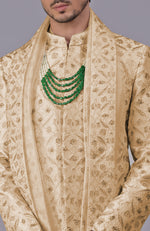 To Be In Love Gold Embroidered Sherwani Set