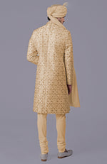 To Be In Love Gold Embroidered Sherwani Set