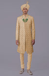 To Be In Love Gold Embroidered Sherwani Set