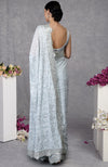 Heirloom Powder Blue Chikankari-Gota Patti Hand Embroidered Saree