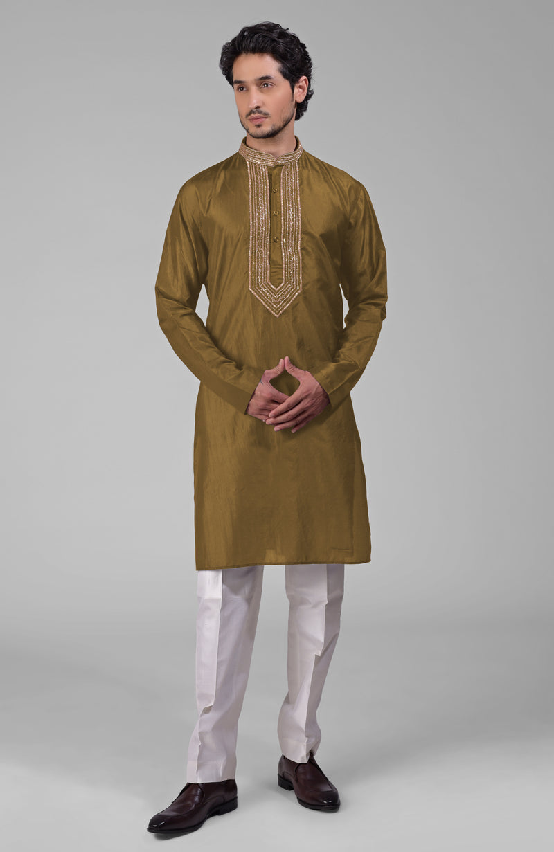 Maroon Zardozi Hand Embroidered Pure Silk Kurta Set