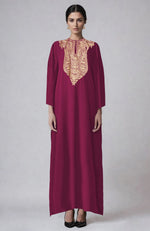 Sangria Kashmiri Tilla Aari Embroidered Kaftan