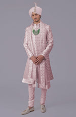 To Be In Love Burnished Lilac Embroidered Sherwani Set