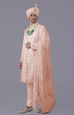 To Be In Love Burnished Lilac Embroidered Sherwani Set