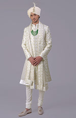 To Be In Love Ivory-Gold Embroidered Sherwani Set