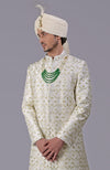 To Be In Love Ivory-Gold Embroidered Sherwani Set