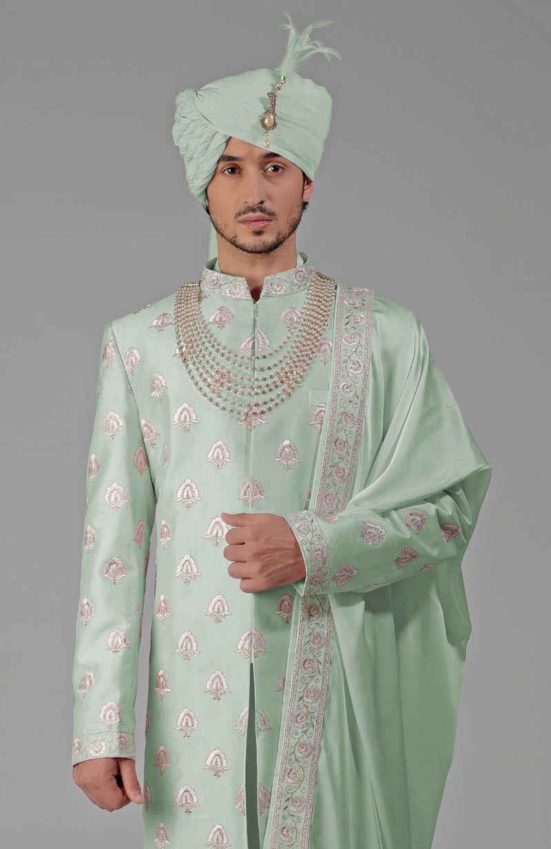 Yours Dewkist Embroidered Sherwani Set