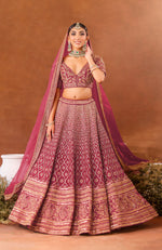 Flirtation Purple Wine Lehenga Set