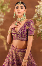 Flirtation Purple Wine Lehenga Set