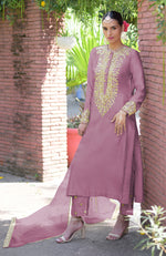 Beige Marori Beads & Sequin Hand Embroidered Kurta Set