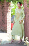 Beige Marori Beads & Sequin Hand Embroidered Kurta Set