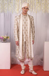 Heart to Heart Ivory Gold Embroidered Sherwani Set