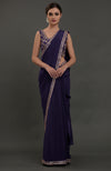 Oceanside Blue Embroidered Gota Patti Saree