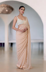 Divinity Pearl & Crystal Hand Beaded Saree