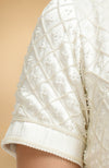 Ivory Pearl Beaded Hand Embroidered Blouse