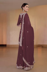 Burgundy Marori Gota Patti & Zardozi Hand Embroidered Sharara Set