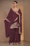 Burgundy Marori Gota Patti & Zardozi Hand Embroidered Sharara Set