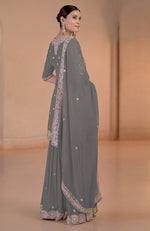 Grey Marori Gota Patti & Zardozi Hand Embroidered Sharara Set