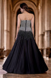 Crystella Black Crystal Hand Embroidered Ball Gown