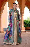 Rangkat Banarsi Silk Handwoven Peshwa Jacket Set