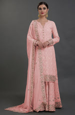 Chikankari & Gota Patti Hand Embroidered Sharara Suit