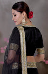 Black Beads & Zardozi Hand Embroidered Saree