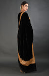 Black Kashmiri Tilla Embroidered Dupatta Shawl