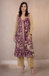 Sangria Parsi Gara Embroidered Overlay Suit