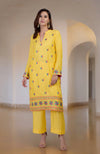 Yellow Phulkari Embroidered Kurta Set