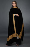 Black Kashmiri Tilla Embroidered Dupatta With Palazzo Suit