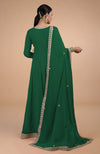 Iktara  Emerald Green Gota Patti Embroidered Angrakha Anarkali Set