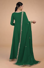 Iktara  Emerald Green Gota Patti Embroidered Angrakha Anarkali Set