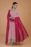 Iktara Citrus - Queen Pink Gota Patti Embroidered Anarkali Set