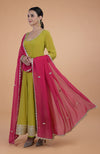 Iktara Citrus - Queen Pink Gota Patti Embroidered Anarkali Set