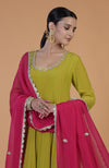 Iktara Citrus - Queen Pink Gota Patti Embroidered Anarkali Set