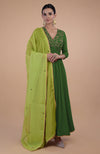 Iktara Green Zardozi Embroidered Anarkali Set