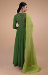 Iktara Green Zardozi Embroidered Anarkali Set