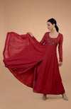 Iktara Blood Red - Purple Anarkali Set