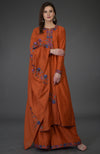 Burnt Orange Kashmir Bagh Inspired Farshi Palazzo Suit