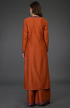 Burnt Orange Kashmir Bagh Inspired Farshi Palazzo Suit