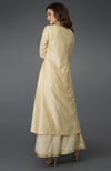 Cream Marori and Sequin Work Farshi Palazzo Suit