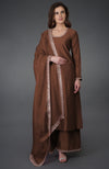 Cambridge Brown Zardozi Gota Patti & Crystal Work Farshi Suit