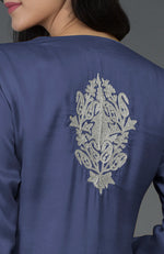 Iris Blue Kashmiri Tilla Embroidered Kurta Set