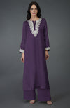 Iris Blue Kashmiri Tilla Embroidered Kurta Set