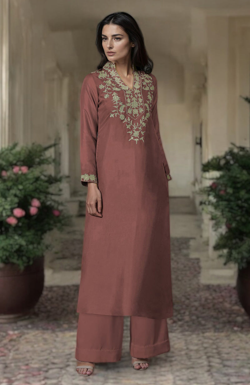 Chutney Kashmiri Tilla Embroidered Kurta Set