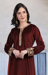 Maroon Zardozi Hand Embroidered Kurta Set