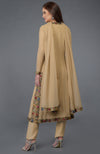 Beige Parsi Gara Embroidered Overlay Suit